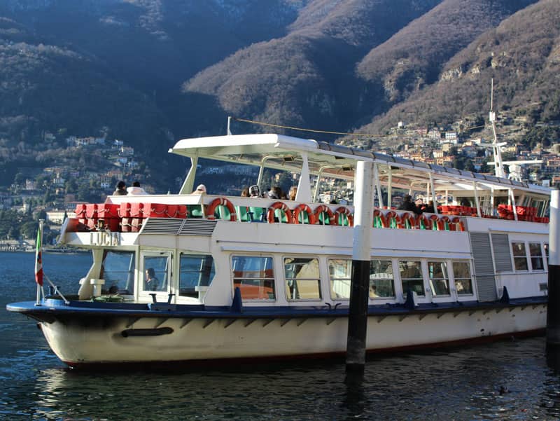 The regular service ferry on Lake Como