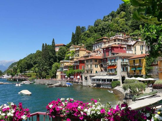 Varenna, Lake Como, in a beautiful sunny day
