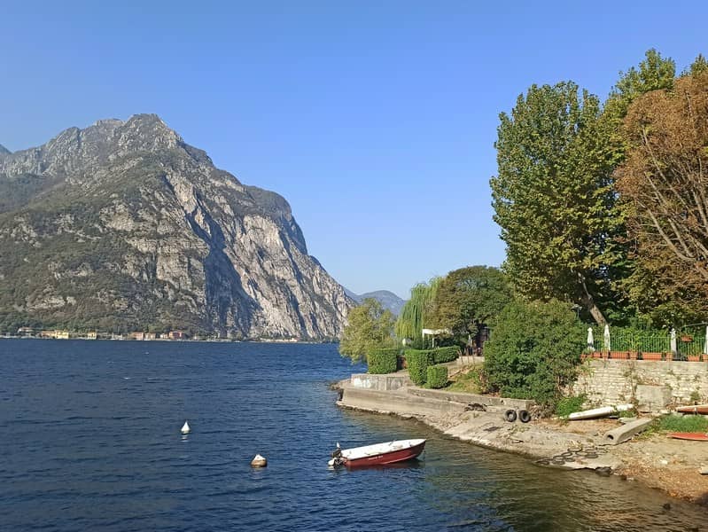 View of Lake Como from Lecco's lakeside promenade