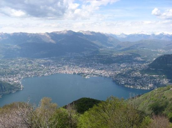 View of Lake Lugano from Mount Sighignola